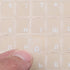 2pcs Universal Russian Keyboard Stickers Transparent Background, Transparent Background with White Lettering for Computer Laptop Notebook Desktop,...
